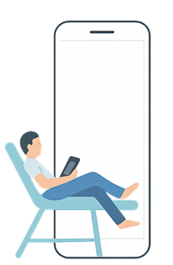 リモートで監視している人のイラスト